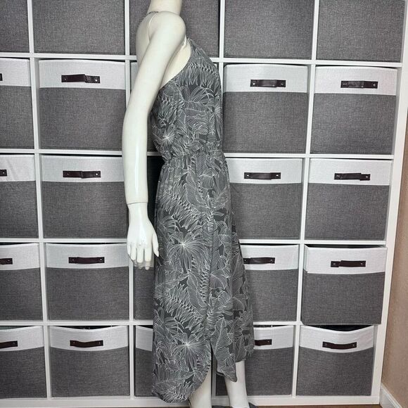 prAna WASHED BLACK FRONDS AYLA BUILT IN BRA V-NECK SPAGHETTI STRAP DRESS Size Me - Picture 9 of 9